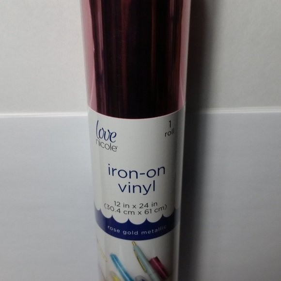 Iron On Vinyl Rose Gold Metallic Pink - Picture 2 of 7